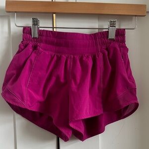 Lululemon Magenta Hotty Hot Shorts